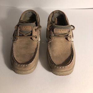 Sperry Top-Sider, Light Tan Leather, Size 2.5 Boys
